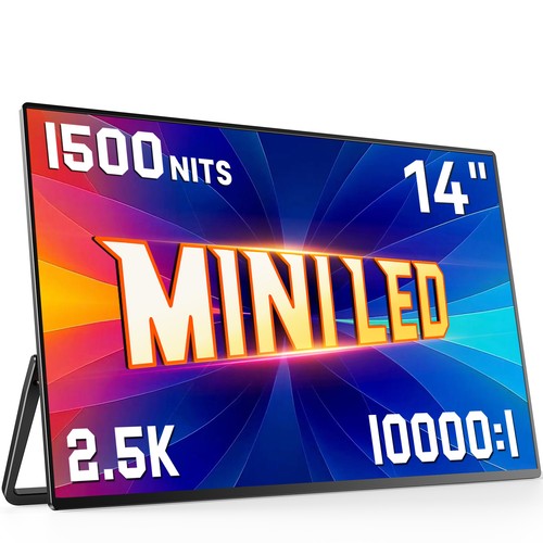 14 Zoll Tragbarer Monitore 2K Ultra-dünner Screen Mobiler Display Für Laptop PC