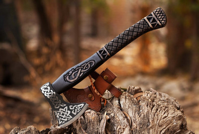 Handmade Viking Axe Gift | Norse Axe with Sheath | Ragnar Style Axe Gift for him