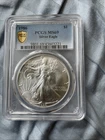 1986 American silver eagle PCGS MS69. Gold Shield