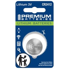 Premium CR2412 Battery Lithium 3V Coin Cell - Japanese 1 Battery, Blue 