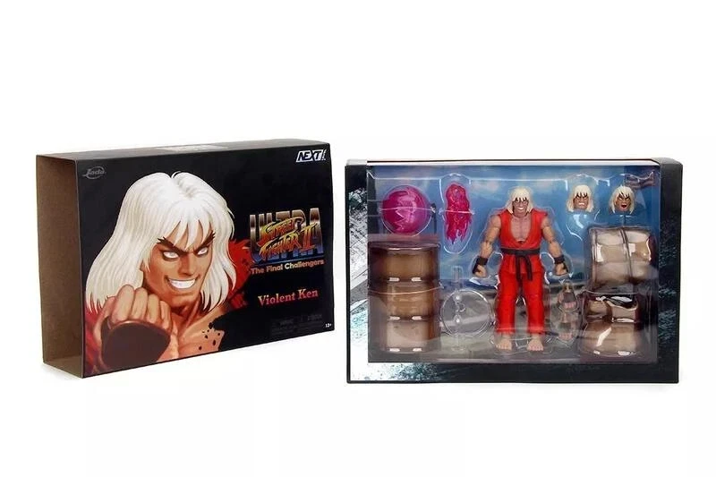 Figura de acción Jada Toys VIOLENT KEN Ultra Street Fighter 2 nueva en mano Foto 3 de 4