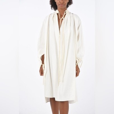 Jill Sander light blue Tie-Neck Dress size 38