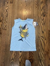 NEW Sleep On It Boys Sleeveless PJ Shirt L 12/14 Shark / Taco