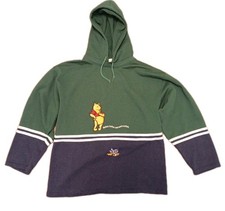 Vintage 90's Rare Disney Winnie The Pooh Embroidered More Bother Hoodie XL