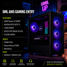 OML GAMING RTX 3070 Ti 8GB | Ryzen 5 8400F | 32GB DDR5 | 1TB NVMe