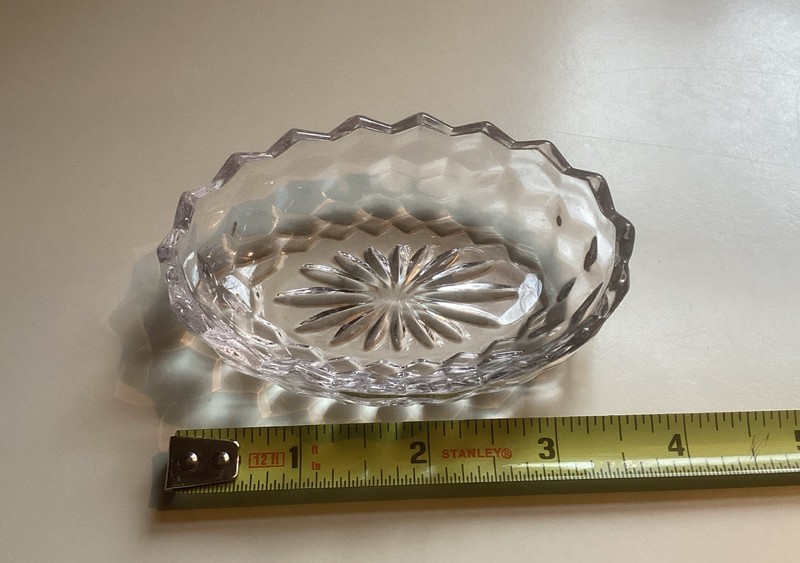 VTG Fostoria Oval Almond Bowls ~ American ~ 3 ¾” Dish ~ Clear Glass Nut Dish