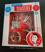 Brain Teasers-Four Challenging Exercises-Stimulates Logical Thinking