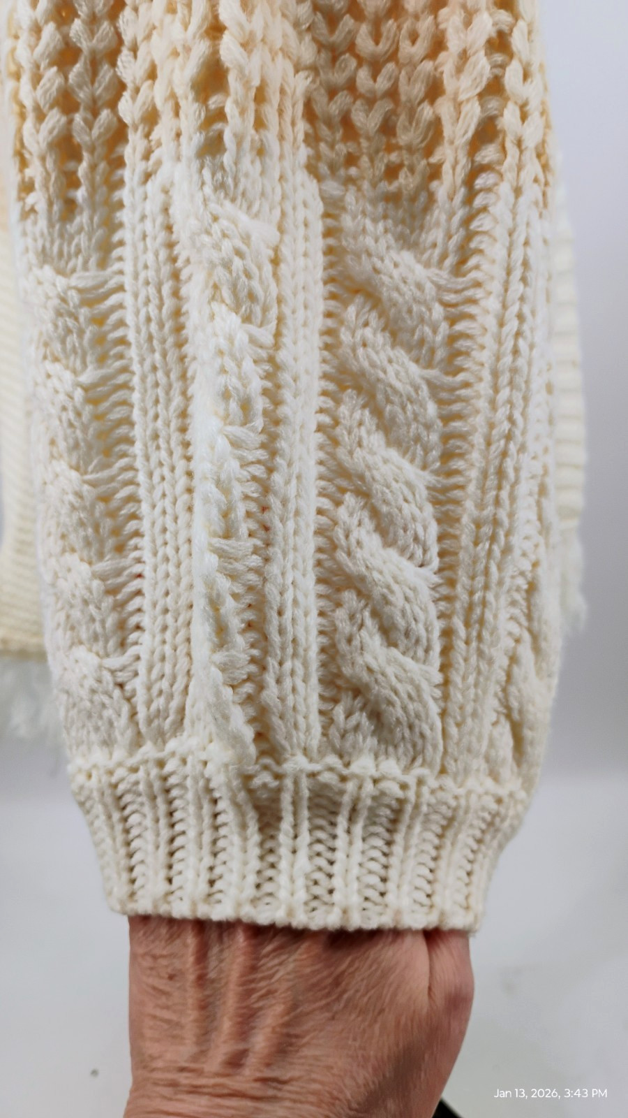 Umgee Patchwork Knitted Open Front Colorblock Car… - image 17