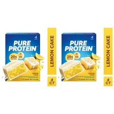 Pure Protein Bars Lemon Cake Gluten Free 20g Protein 2 Packs 4 Count
