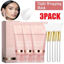 3X Collagen Night Wrapping Mask Overnight Wrapping Peel Off Natural Facial Mask