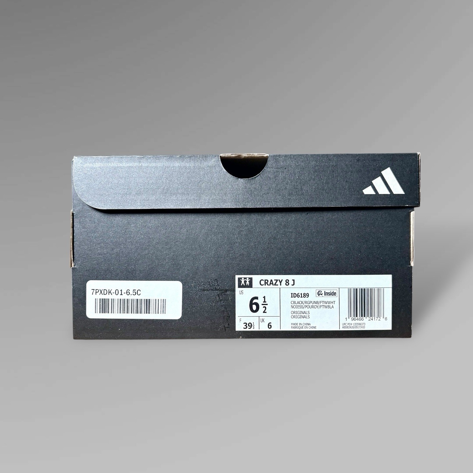 Adidas Crazy 8 Basketball Black White Purple Sneakers US Big Boys/Girls 6.5 thumbnail 11