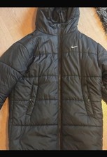 Nike Veste doudoune matelassée à capuche zippée noire homme taille S