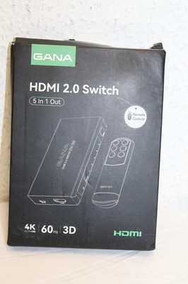 HDMI Switch 3 in 1 Out 4K @ 60Hz, GANA HDMI Splitter Fire Stick Black Neu Rechnu