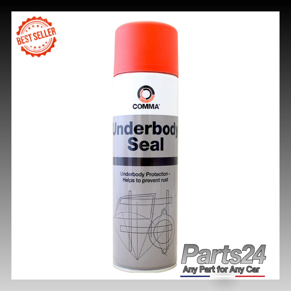 Comma Rubberised Underbody Seal Spray On - Prevents Rust - 500ml Aerosol