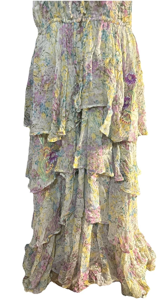 Sundance Dress Large  Maxi Catalog Green Tiered Floral Eden Embroidered  $298 - Image 3 of 4
