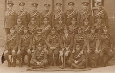 WW1 RPPC Photo British Royal Artillery Soldiers Group Uniforms Bandoliers