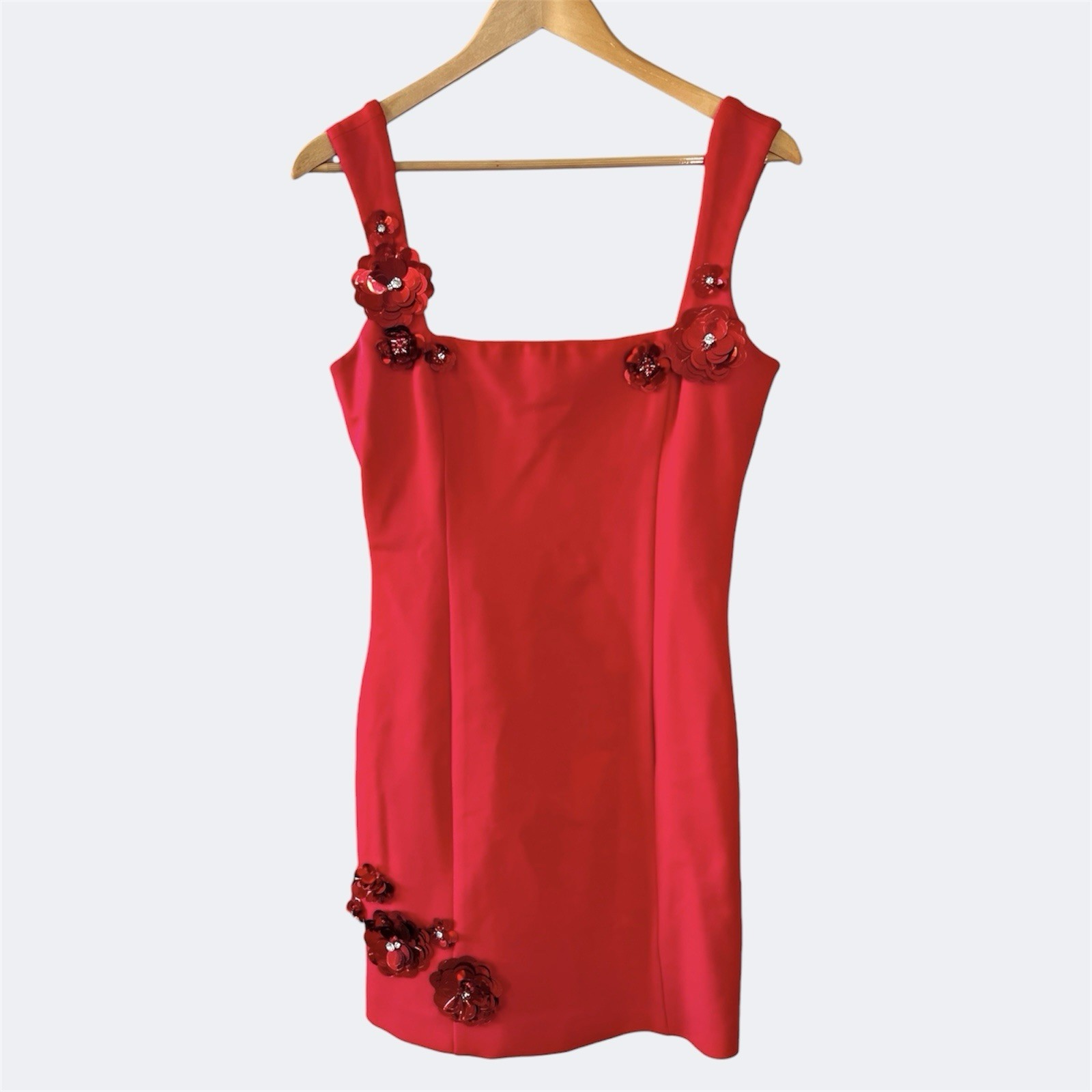 Elliatt Emma Red Mini Dress AU 8 / US 4 / S Sequin Floral Embellished Party image 4