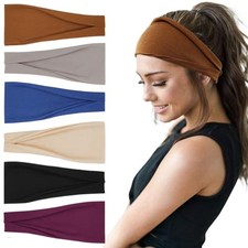 Fashion Headbands For Women Wide Headband Yoga Workout Head Bands Hair Solid