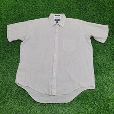 Vintage 80s Arrow Kent Hippie Shirt L/XL 17.5 26x32 Plaid USA
