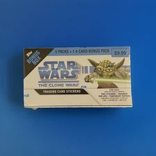 2008 Topps Star Wars The Clone Wars Bonus Box Trading Card Stickers Blaster Box