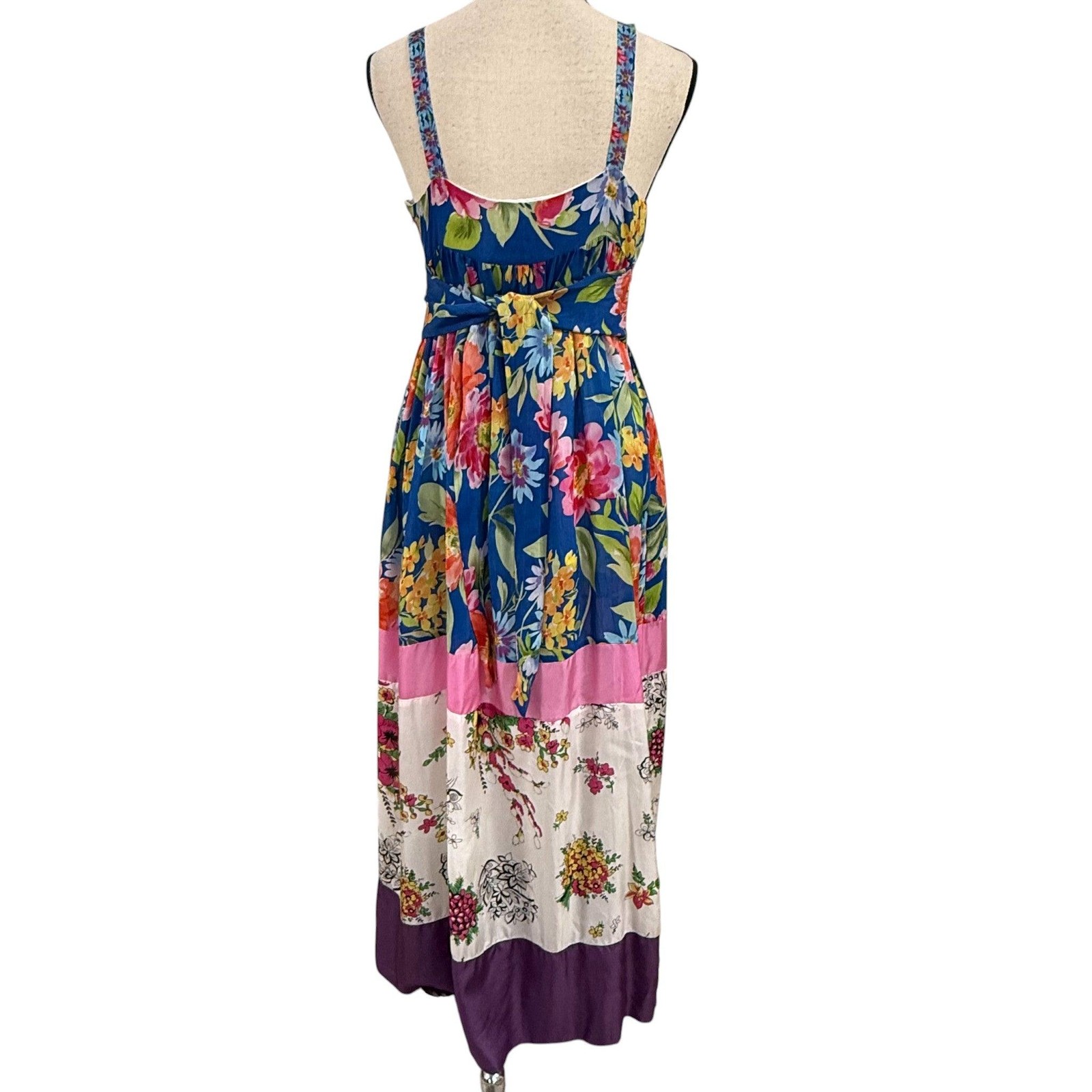 2000s Johnny Was Floral Patchwork Embroidered Max… - image 4