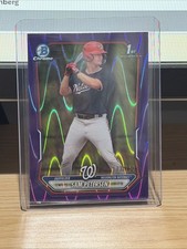 2026 Bowman Chrome 1st Sam Petersen Purple RayWave /250 #BCP-122 Nationals