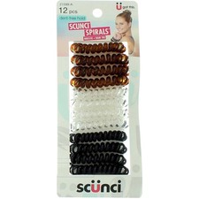 5 Pack Scunci Dent-Free Hold Dent-Free Hold Hair Ties, 12 Ct