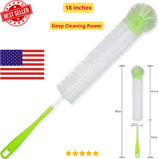 18" Extra Long Bottle Cleaning Brush 2.5" Wide for Water Baby Bottles