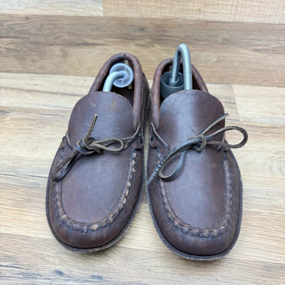 Laurentian Chief  Moccasins Womens Sz 7 Brown  Leather Beaded Canada - Image 2 of 4