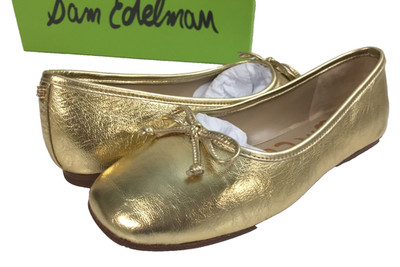 Sam Edelman Womens Alie Ballet Flat Amber Gold