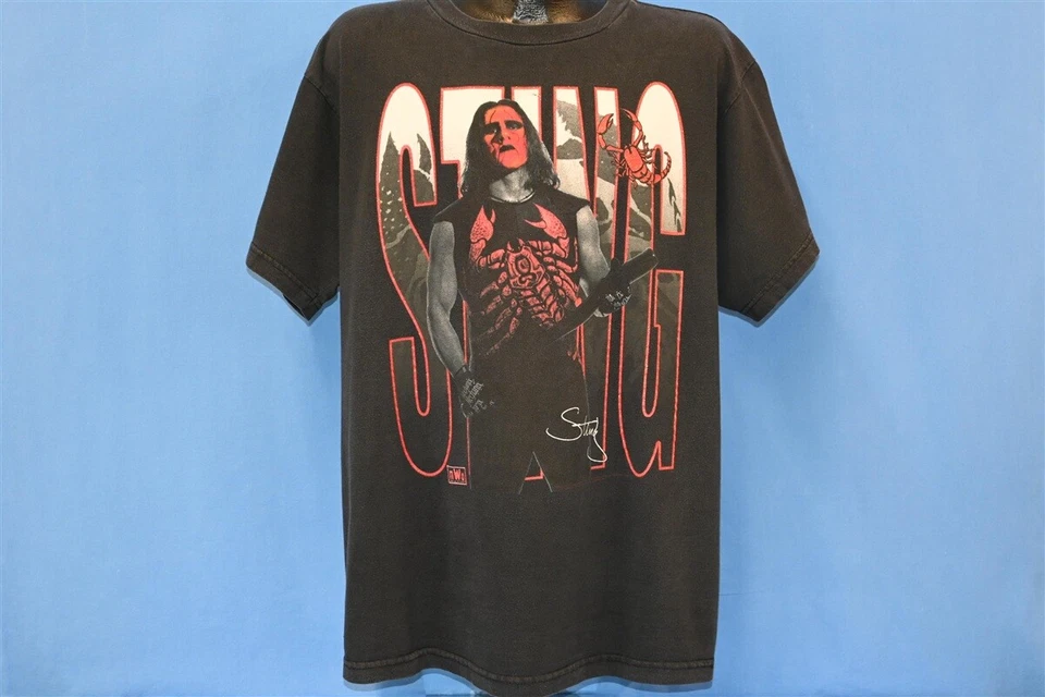 Camiseta vintage años 90 STING THE CROW NWO WOLFPAC NEGRA ROJA WCW LUCHA LIBRE XL Foto 2 de 4