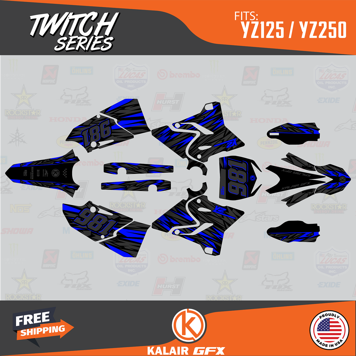 Graphics Kit for Yamaha YZ 125 250 (2015-2021) YZ125 YZ250