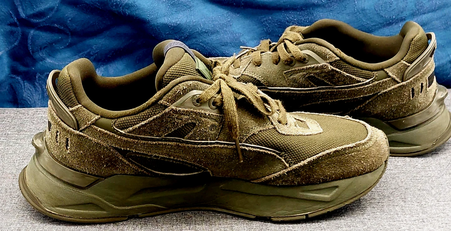 Scarpa casual Puma uomo Mirage sport stringata verde sneaker taglia 9 382739 08