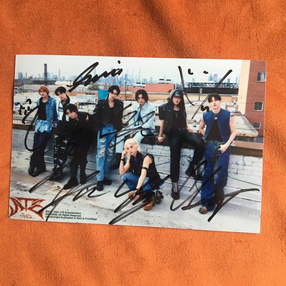 Stray Kids SKZ Group Photo ATE Autographed Signed KPOP Collection 4*6 2024 #Nice - Image 2 of 4