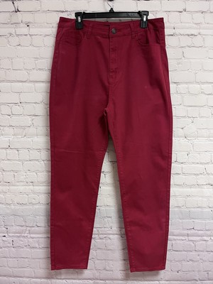 Imperial Premium 3XL Pants Burgundy Maroon Flat Front 5 Pocket New