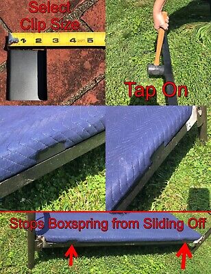 Buy 4 CLIPS Antique Flat Top Rail Iron Bed-Box Spring/Mattress CONVERSION KIT 1.5