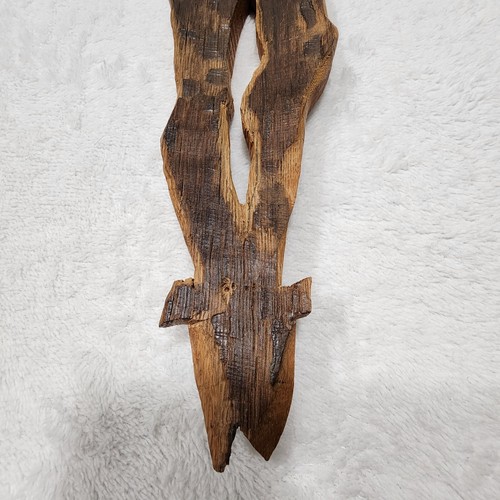 Crucifijo tallado vintage Corpus Christ cruz 19-20 arte popular de barril de vino - Imagen 8 de 24
