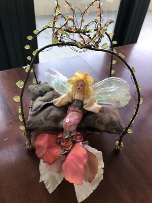 OOAK Garden Fairy Baby Doll   Fimo, Beads, Wire And Natural Elements