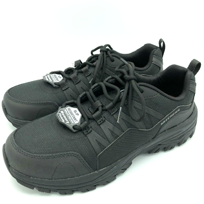 Skechers Men's Work Relaxed Fit: Fannter SR Shoes Black 8.5