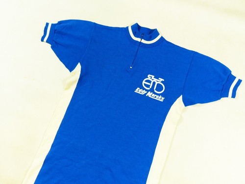 MENS VERY VINTAGE SHIRT EDDY MERCKX 80% WOOL 80'S CYCLING CYCLE SIZE: 3 / M - Picture 3 of 16