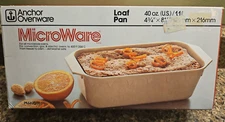Microware Anchor Ovenware Loaf Pan (4 3/4 x 8 1/2 inches) Vintage NIB PM490/T1