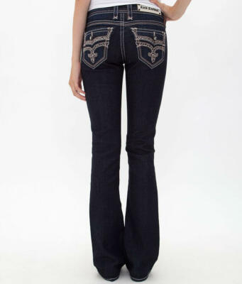 Jean Boot Stretch Rock Revival Adorna - Neuf Sans étiquette - Taille Basse - Fermeture Zip - Bleu Foncé