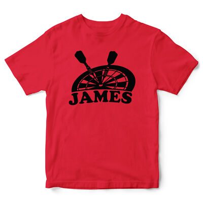 Personalisiertes Dartscheibe T-Shirt Jungen Shirt Darts Kinder Double Bull Pfeile Kork