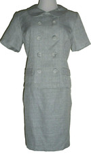 Vint All That JAZZ 2pc Suit Grey Skirt Jacket Polyester Sz 9 / 10 Waist 27" EUC