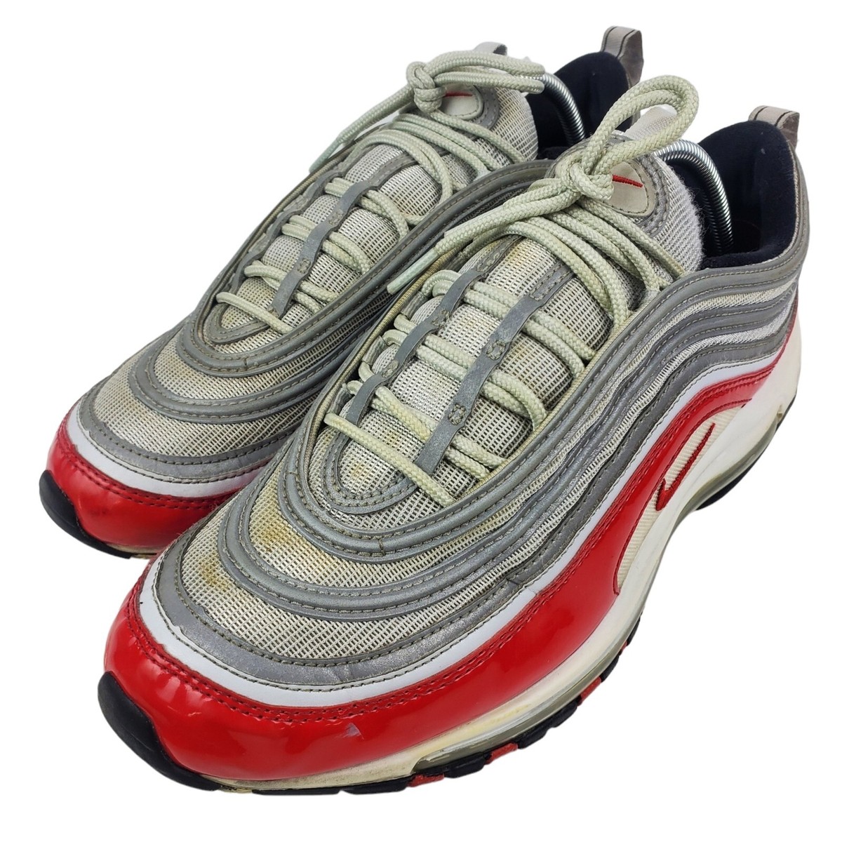 Silver Nike 97 University Red Gold Bullet Air Max 97 Nike Air Max