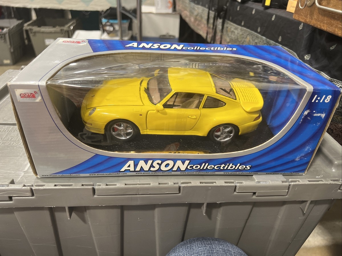 1/18 ANSON Yellow PORSCHE 911 TURBO Ref.30320 Rare Car C1997
