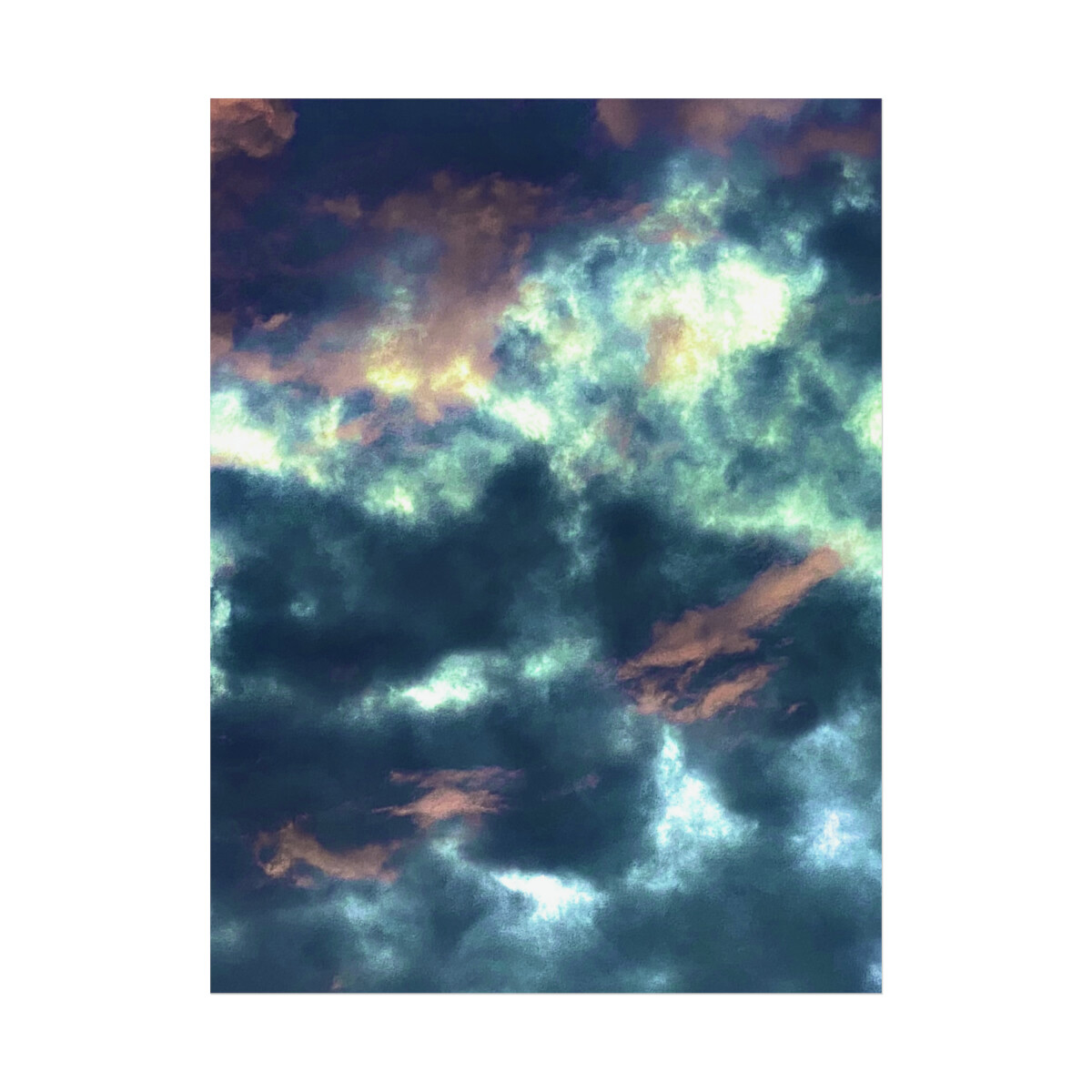 Digital Art Poster of Enhanced Clouds Wall Decor-image