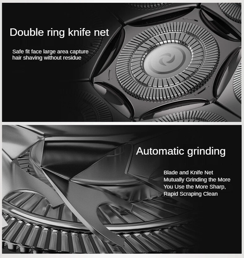 7D Cordless Shaver Hair Trimmer Men’s 5-In-1 Electric Head Shaver Razor Men Wet - Image 4 of 4