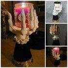 Hand Halloween Candle Witch Holder Candlestick Resin Decor Gothic Bath Body Work