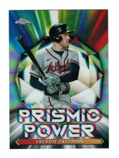 Freddie Freeman Insert 2021 Topps Chrome Prismic Power #PP8 Baseball Card